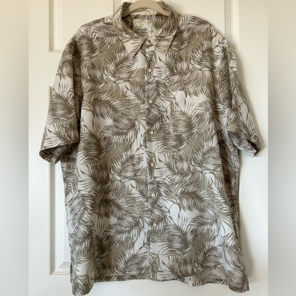 Tasso Elba Island‎ Silk/Linen Blend Button Down 2X